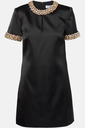 Self-Portrait Verziertes Minikleid aus Satin