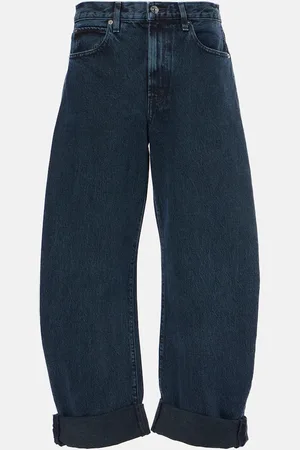 Frame High-Rise Barrel Jeans Bubble