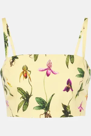 Oscar de la Renta Cropped-Top aus einem Baumwollgemisch