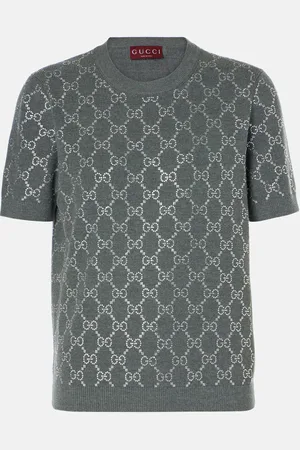Gucci Top GG aus Wolle mit Kristallen