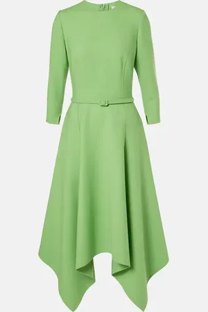 Oscar de la Renta Midikleid aus einem Wollgemisch