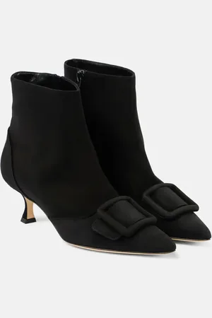 Manolo Blahnik Ankle Boots Baylow 60 aus Veloursleder