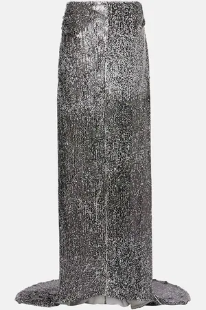 DRIES VAN NOTEN Maxirock mit Pailletten