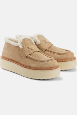 Prada Plateau-Loafers Evolve aus Veloursleder
