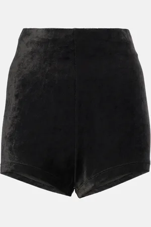 Rick Owens High-Rise Shorts Dirt aus Samt