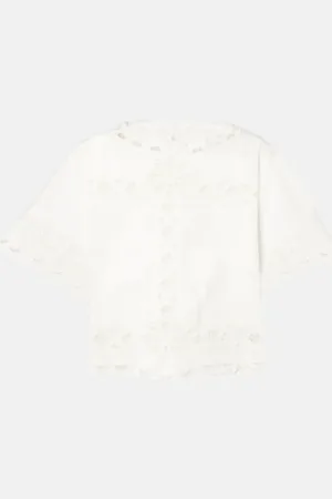Isabel Marant Besticktes Cropped-Top Parissa aus Baumwolle