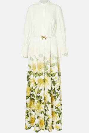 Oscar de la Renta Maxikleid aus Popeline