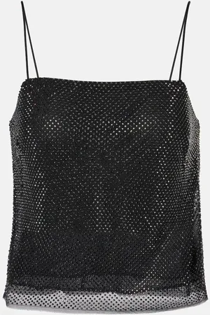 Roland Mouret Top aus Seidenchiffon mit Kristallen