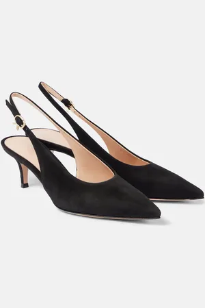 Gianvito Rossi Slingback-Pumps Robbie 55 aus Veloursleder