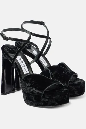 Jimmy Choo Plateausandalen Karli 125 aus Samt