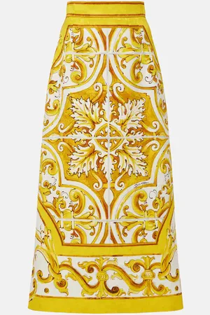 Dolce & Gabbana Midirock Majolica aus Brokat