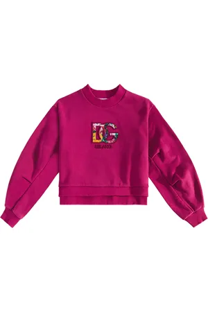 Dolce & Gabbana Besticktes Sweatshirt DG aus Baumwoll-Jersey