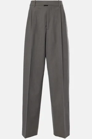 Bottega Veneta Gerade Mid-Rise-Hose aus Wolle