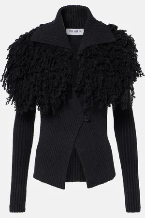 The Attico Cardigan aus Strick mit Faux Shearling