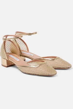 Aquazzura Pumps Asha 35 aus Mesh mit Leder