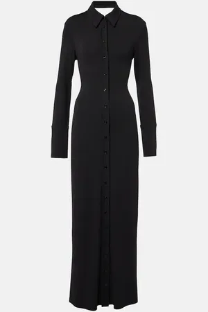 Oscar de la Renta Midikleid Orchid aus einem Wollgemisch