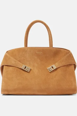 Salvatore Ferragamo Tote Hug Large aus Veloursleder