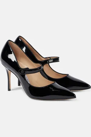 Manolo Blahnik Pumps Campari 90 aus Lackleder