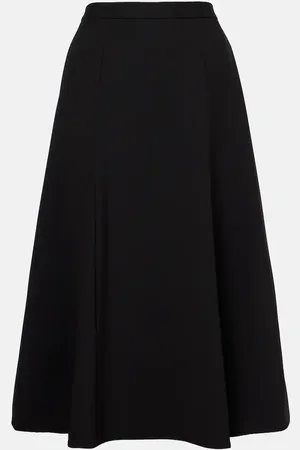 Carolina Herrera High-Rise-Midirock aus einem Wollgemisch