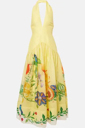 ALÉMAIS Alémais Maxikleid Dahlia aus einem Leinengemisch