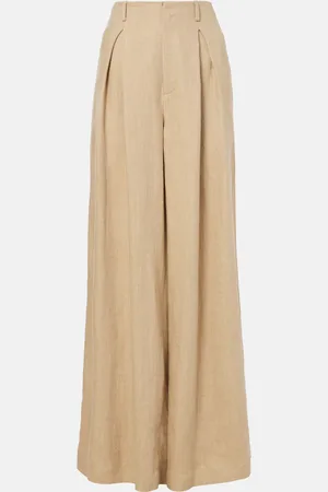 Ralph Lauren Weite Hose Greer aus Seide und Leinen