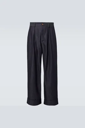 King & Tuckfield High-Rise Wide-Leg-Hose aus Denim