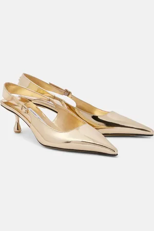 Jimmy Choo Slingback-Pumps Amel 50 aus Metallic-Leder