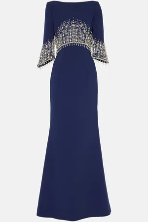 Jenny Packham Verzierte Robe Electra aus Crêpe
