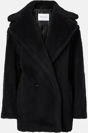 Max Mara Mantel Fuxia aus Teddyfleece