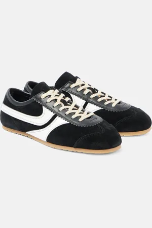 DRIES VAN NOTEN Sneakers aus Leder und Veloursleder