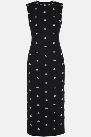 Oscar de la Renta Verziertes Cocktailkleid aus einem Wollgemisch
