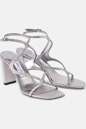Jimmy Choo Sandalen Azie 85 aus Metallic-Leder