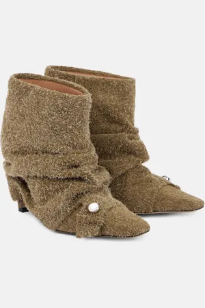 The Attico Ankle Boots Juno 95 aus Veloursleder