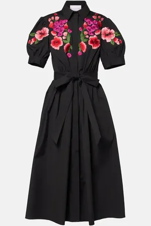 Carolina Herrera Besticktes Hemdblusenkleid