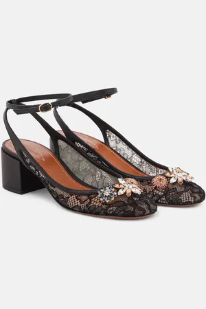 ZIMMERMANN Mary-Jane-Pumps Pixie 50 aus Spitze mit Kristallen