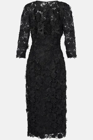 Carolina Herrera Midikleid aus Spitze