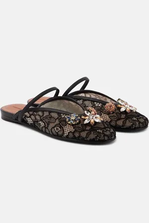 ZIMMERMANN Verzierte Slippers Pixie mit Leder
