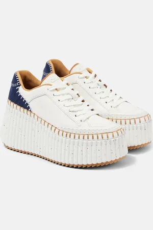 Chloé Chloé Plateau-Sneakers Nama aus Leder mit Veloursleder