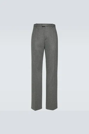 Bottega Veneta Gerade Hose aus Wollflanell