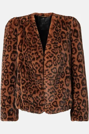 Chloé Chloé Bedruckte Cropped-Jacke aus Faux Fur