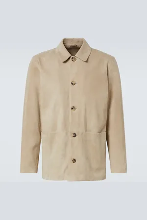 Saman Amel Jacke aus Veloursleder