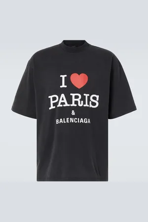 Balenciaga T-Shirt I Love Paris aus Baumwolle