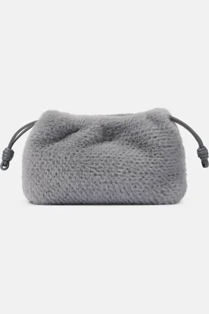 Loewe Clutch Flamenco Small aus Faux Fur