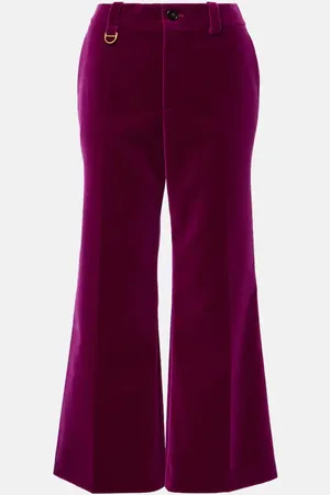 Chloé Chloé Weite Cropped-Hose aus Baumwollsamt