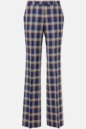 Etro Weite High-Rise-Hose aus Wolle
