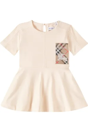 Burberry Baby Kleid Burberry Check aus Baumwoll-Jersey
