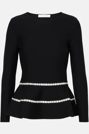 Carolina Herrera Verziertes Top aus einem Wollgemisch