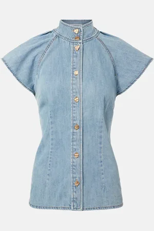 ZIMMERMANN Jeanshemd Crush Flutter Sleeve