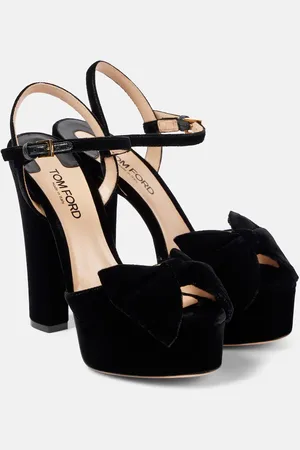 Tom Ford Plateausandalen Brigitte 130 aus Samt