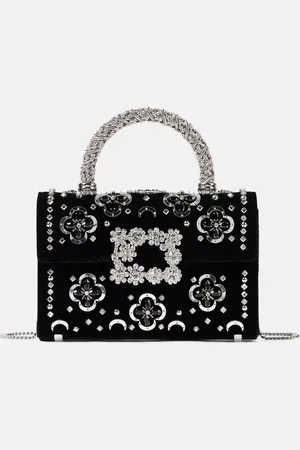Roger Vivier Verzierte Tote Jewel Efflorescence aus Samt